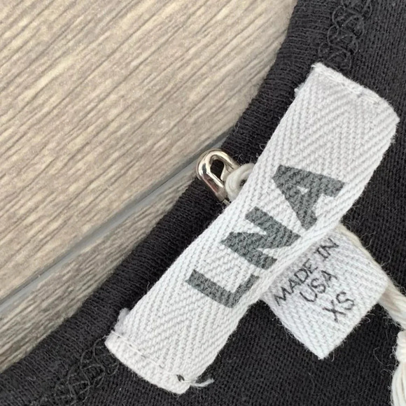 Revolve LNA Off The Shoulder Tee Dress T-shirt Mini Cut out Black Size XS - Picture 10 of 16